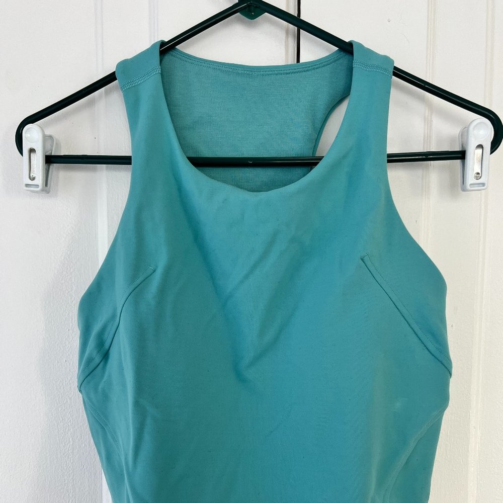 Lululemon Women Wunder Train Racerback Tank Top Size 10 Tidal Teal